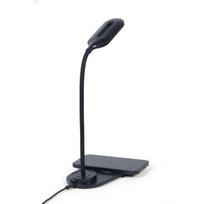 Gembird TA-WPC10-LED-01 Desk lamp with wireless charger, Black | Cold white, warm white, natural 2893-7072 K | Phone or tablet with built-in Qi wireless charging