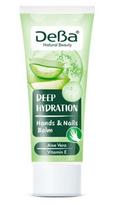 Drėkinamasis balzamas rankoms ir nagams su alavijų ekstraktu, kofermentu Q10 ir glicerinu DeBa Natural Beauty, 75 ml