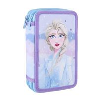 Penalas su vieta pieštukams, Frozen, violetinė, 43 vnt.