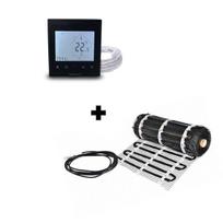 Grindinio šildymo tinklelis Warmset BLACK, 150W + programuojamas termostatas Feelspot WTH51.36 NEW,1 m²