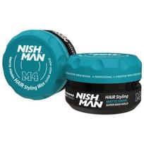 Plaukų matinis formavimo vaškas Nishman M4 Matte Finish Super Hight Hold Wax vyrams, 100 ml