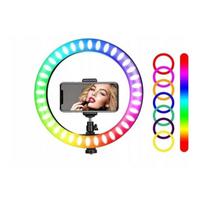 Žiedinė LED šviesos RGB lempa 30 cm su stovu