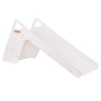 KiddyMoon medinė vaikų čiuožykla kėdė 2in1 Montessori 70cm balta