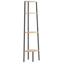 Kampinė lentyna 45,5x31,5x150cm, šviesiai ruda/juoda