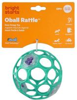 Kamuolys su barškučiu Oball 10 cm, mėlynas, 0m+