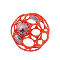 Kamuolys su barškučiu Oball 10 cm, oranžinis, 0m+