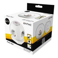 Prailgintuvas su įžeminimu Entac ESC1.5G3-Globe 4 lizdų 3680W IP20 1.5 m su jungtuku