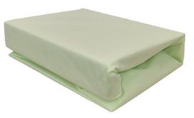 Neperšlampama trikodažinė Jersey audinio paklodė su guma, žalia 60x120 cm