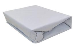 Neperšlampama trikodažinė Jersey audinio paklodė su guma, pilka 60x120 cm