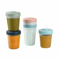 Kūdikių maisto laikymo indeliai Beaba Clip Portions 6x250 ml, sudedami, sandarūs, be BPA