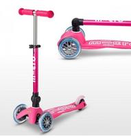 Triratis paspirtukas Micro Mini Deluxe Foldable, rožinis