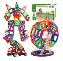Magnetinės plytos su neodimio plokštelėmis 76 el rinkinys vaikams Click4Toys įvairiaspalvis