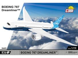 Maketas - COBI - Boeing 787-8 Dreamliner - 836 plytelių - Surinkimo rinkinys - Mišrus
