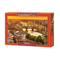 Dėlionė su miesto vaizdu Castorland Bridges of Florence, 1000 d.