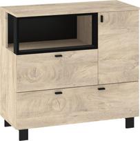 Komoda Meblocross Vegas VEG-01, ruda/juoda