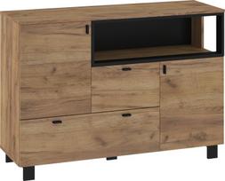Komoda Meblocross Vegas VEG-02, ruda/juoda