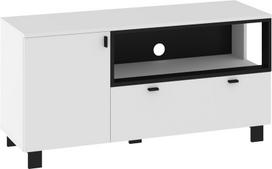 TV staliukas Meblocross Vegas, 60x120x42 cm, balta/juoda