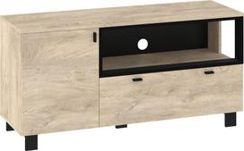 TV staliukas Meblocross Vegas, 60x120x42 cm, juoda/smėlio