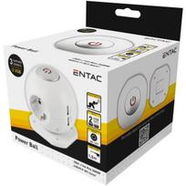 Prailgintuvas su įžeminimu Entac 3 lizdų + 2 USB 3680W IP20 1.5 m su jungtuku