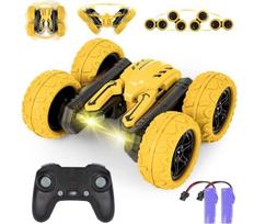 RC automobilis su garso ir šviesos efektais Halpix Tornado Stunt Car, geltonas