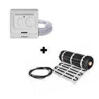 Grindinio šildymo tinklelis Warmset BLACK, 150W + neprogramuojamas termostatas Feelspot WTH71.36,3,5 m²