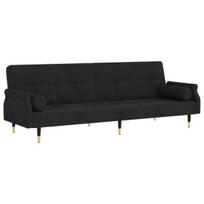 Sofa-lova su pagalvėlėmis vidaXL, juoda