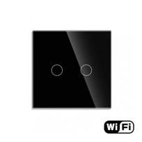 WiFi dvipolis sensorinis jungiklis, juodas 600W