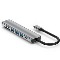USB-C Šakotuvas Hub 7in1 USB-C/PD/HDMI/Micro SD