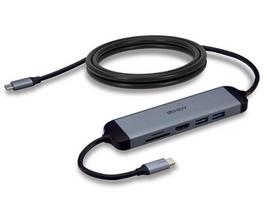 Šakotuvas Lindy LY43326 4k HDMI, PD 3.0, USB 3.2 Gen 1, SD/microSD