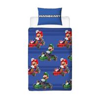 Super Mario vaikiškas patalynės komplektas Mario Kart, 140x200, 2 dalių