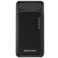 Atsarginis maitinimo šaltinis ("Power Bank") Išorinė baterija Power Bank Awei P6K 5V / 2.1A 20000mAh juoda