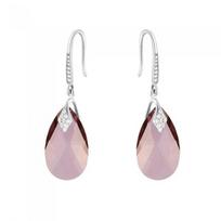 Sidabriniai auskarai moterims DiamondSky „Baroque III (Antique Pink)“ su Swarovski kristalais