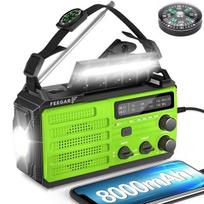 Feegar OZE3 FM AM radijas statyboms, žuvų tinklo įkroviklis, 8000mAh, nešiojamas