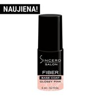 Stiklo pluošto gelio lako bazė Sincero Salon, Glossy pink, 6 ml