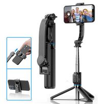 Asmenukių lazda ("Selfie sticks") „Selfie“ lazda su nuimamu telefono laikikliu, stovu ir „Bluetooth“ funkcija LIVMAN C01
