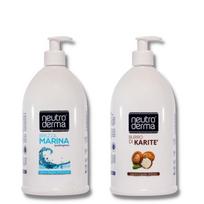 Rankų muilų rinkinys Neutroderma Jūros vėjas ir Taukmedžio sviestas, 2x1000 ml