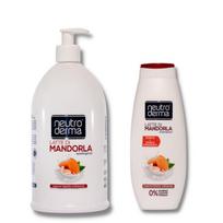 Rankų muilas Migdolų Pienas ir Dušo žele Migdolų pienas Rinkinys 2 vnt 1000ml+ 750ml