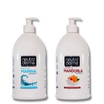 Rankų muilas Jūros vėjas ir Rankų muilas Migdolų Pienas Rinkinys 2 vnt 1000ml+ 1000ml