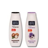 Dušo žele Taukmedžio sviestas ir Dušo žele Skystas Talkas Rinkinys 2 vnt 750ml+ 750ml