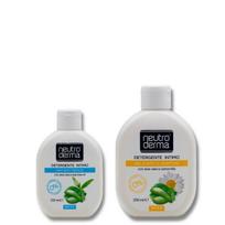 Intymios higienos prausiklis Alijošius ir Žalioji arbata ir Intymios higienos prausiklis Alijošius ir Ramunėlės Rinkinys 2 vnt 250ml+ 400ml
