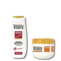 Plaukų šampūno ir kaukės rinkinys su arganu ir keratinu VITELITE ARGAN rinkinys 2 vnt. 250ml+ 150ml
