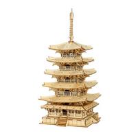 Medinė 3D dėlionė Robotime Pagoda, 275 det