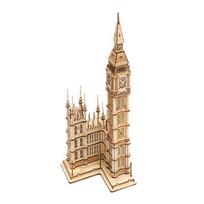 Medinė 3D dėlionė Robotime Big Ben su šviesom , 220 det