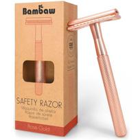 Daugkartinis metalinis skustuvas Bambaw Rose Gold