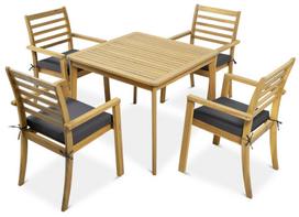 Lauko baldų komplektas Focus Garden Hagen Dining 4+1, rudas/pilkas