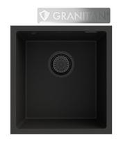 Granito kriauklė, sifonas Granitan, juodi