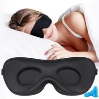 3D Miego kaukė unisex, juoda, Universalus