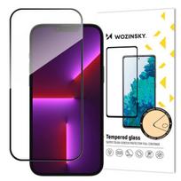 LCD apsauginis stikliukas "Wozinsky 5D Full Glue" Apple iPhone 15 Pro Max pritaikytas dėklui juodas