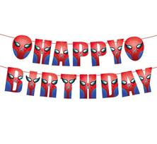 Girlianda Happy birthday Spiderman Žmogus voras, 1 vnt.
