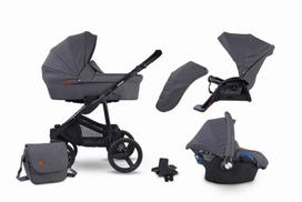Vaikiškas universalus vežimėlis Lonex SOFT 3in1, dark grey